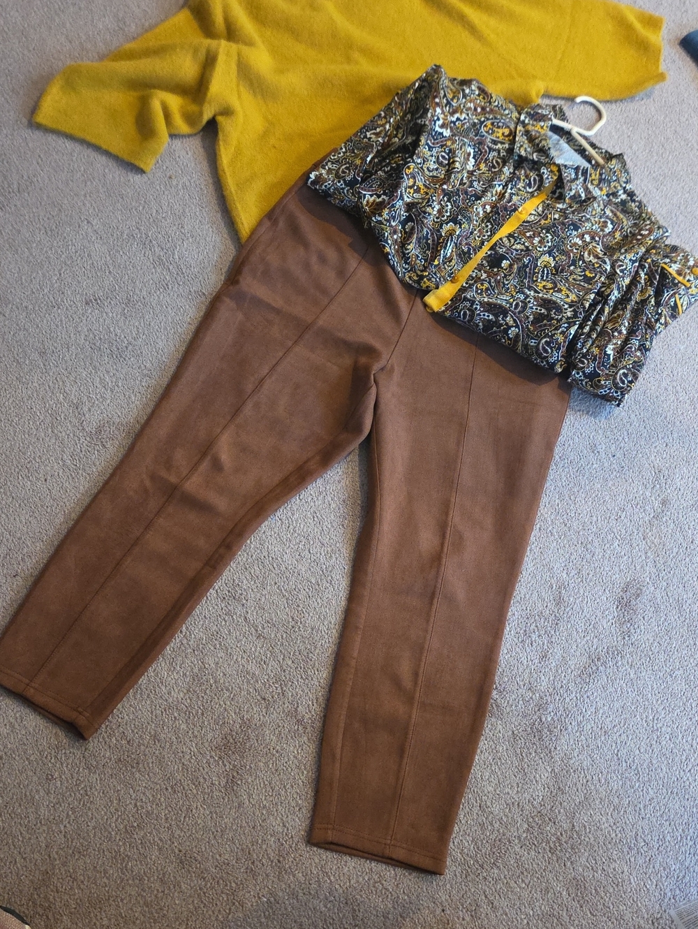 Faux Sued Straight Leg